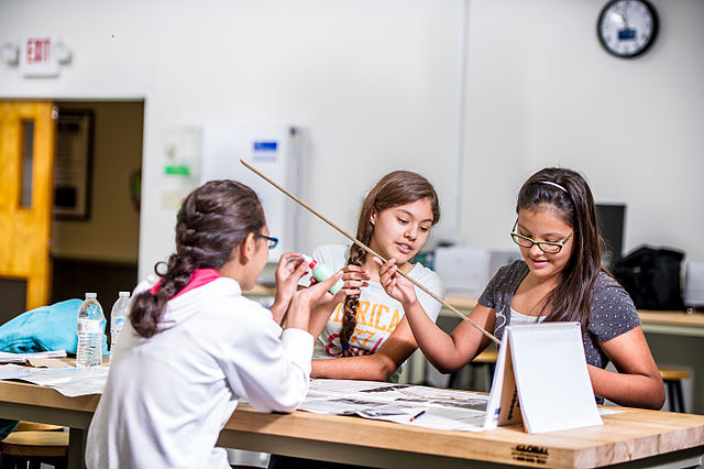 CMS Girls Engineering Camp, photo by Texas A&M University, courtesy Wikipedia Commons.