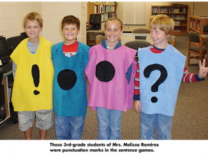 Auburn Elementary School students on National Punctuation Day (courtesy nationalpunctuationday.com)