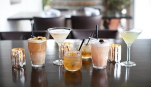 Intermezzo's new cocktails include (L-R) a Mai Tai, Pisco Sour, Santa Barbara Sazerac, Cherry Bomb and Tea with a Monk (courtesy photo)