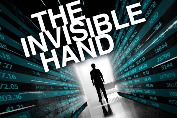Ensemble Theatre's production of The Invisible Hand, April 12-29. Courtesy photo.