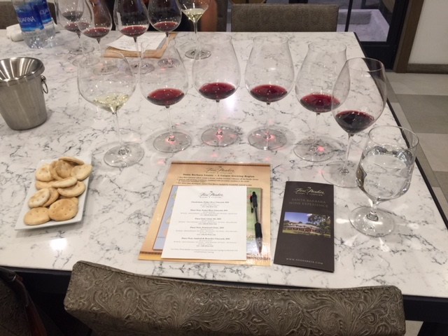 Tasting at Fess Parker Winery, photo by Leslie Dinaberg.