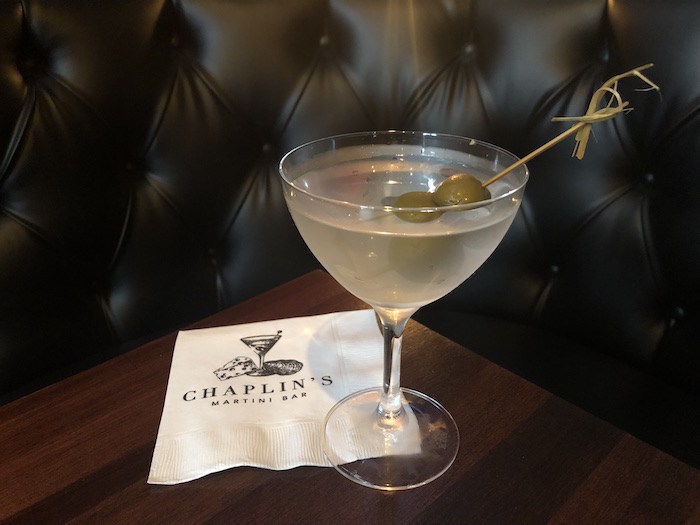 The perfect martini at Chaplin's Martini Bar, courtesy photo.