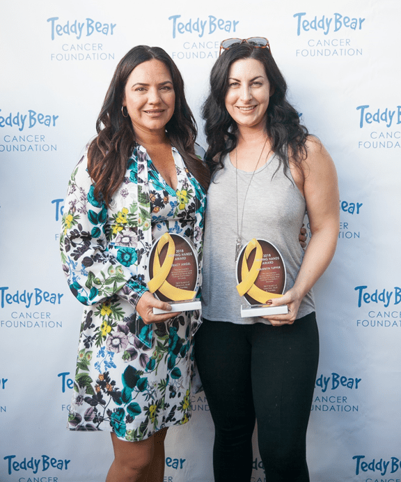 The Helping Hands Award was presented to Tracy Angel (left) and Shannyn Tupper from Santa Ynez, courtesy Teddy Bear Cancer Foundation.