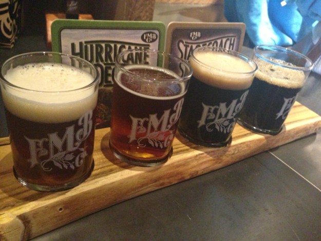 Taster of Figueroa Mountain beers, courtesy photo.