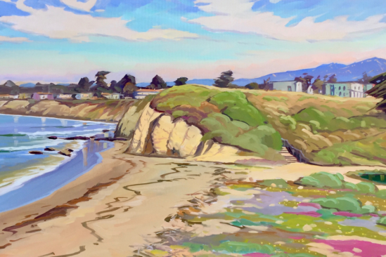 UCSB Campus Bluffs, painting by Chris Potter. 