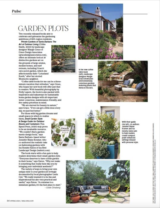 Gardens Books feature from 805 Living Magazine, Spring 2020. 