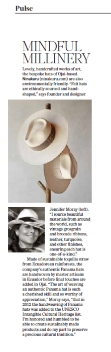 805 Living Summer 2020, Mindful Millinery, story by Leslie Dinaberg. 