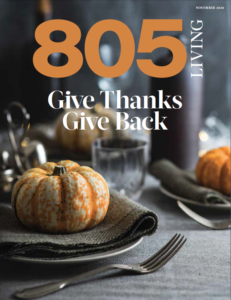 Cover of 805 Living Magazine, November 2020.