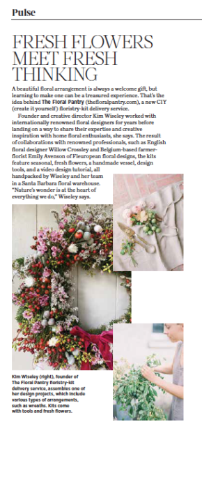 Fresh Flowers Meet Fresh Thinking, originally published in the December 2020 issue of 805 Living Magazine.